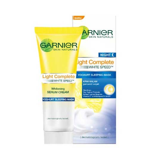 Garnier Bright Complete Whitespeed Yoghurt Sleeping Mask - Garnier untuk flek hitam dalam 3 hari